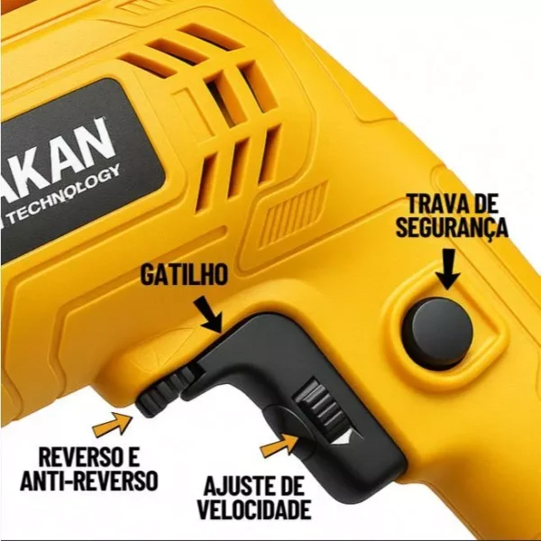 Furadeira e parafusadeira 900W Nakan Nakasaki - Imagem 2